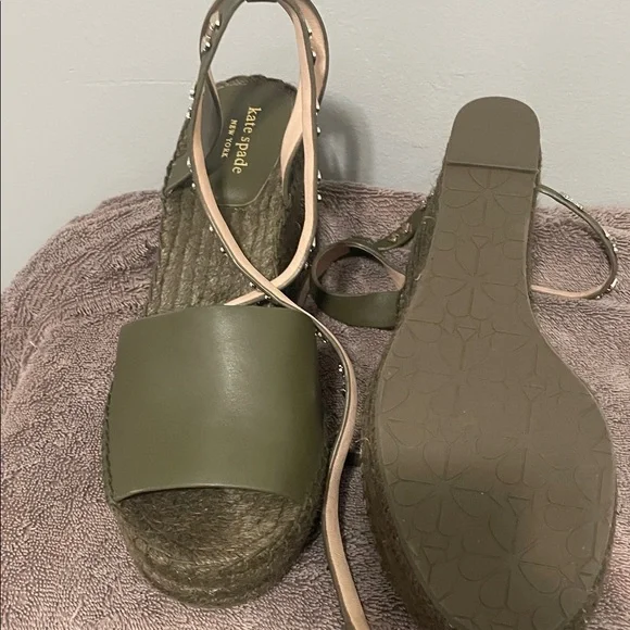 Kate Spade Green Espadrille Espadrilles with Studded Ankle Strap - Picture 5 of 5
